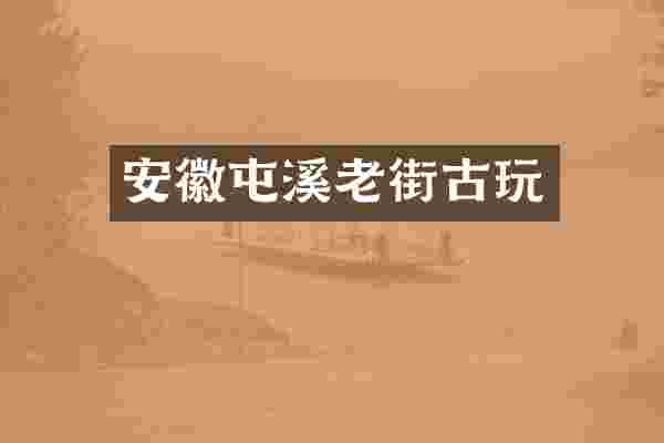 安徽屯溪老街古玩