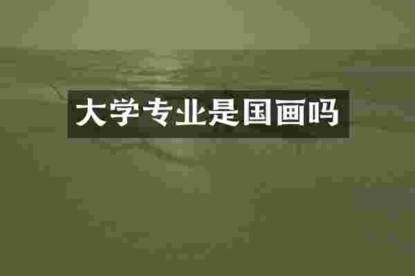 大学专业是国画吗