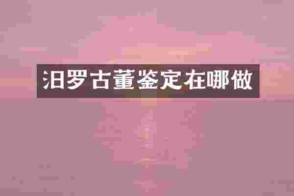 汨罗古董鉴定在哪做
