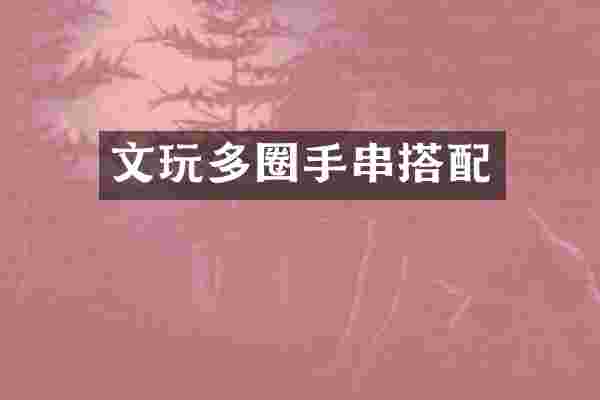 文玩多圈手串搭配