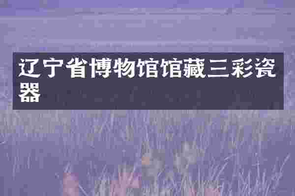 辽宁省博物馆馆藏三彩瓷器