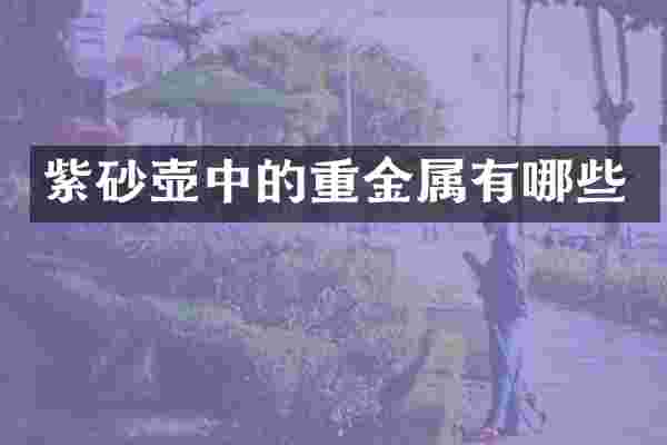 紫砂壶中的重金属有哪些