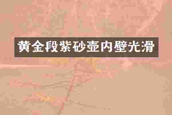 黄金段紫砂壶内壁光滑