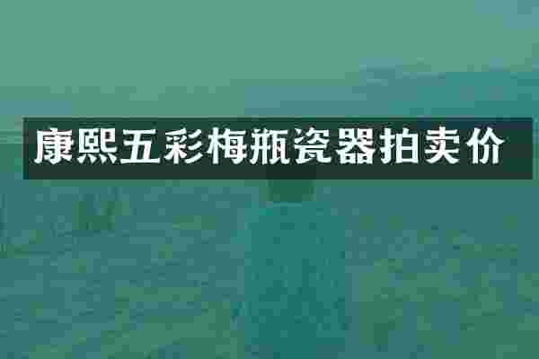 康熙五彩梅瓶瓷器拍卖价