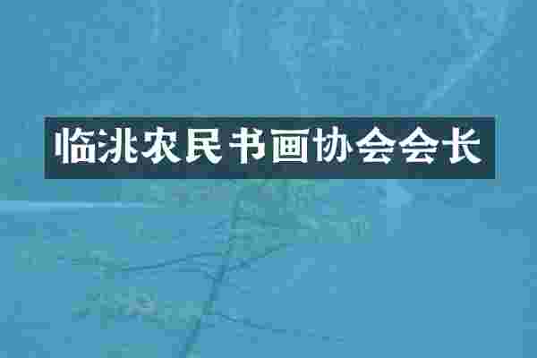 临洮农民书画协会会长