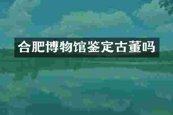 合肥博物馆鉴定古董吗