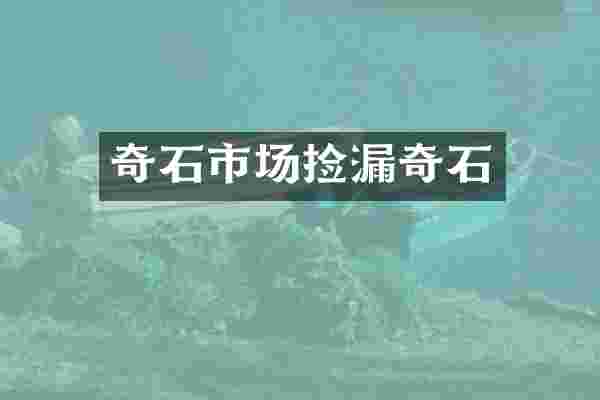 奇石市场捡漏奇石