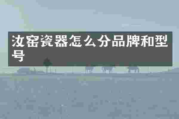 汝窑瓷器怎么分品牌和型号