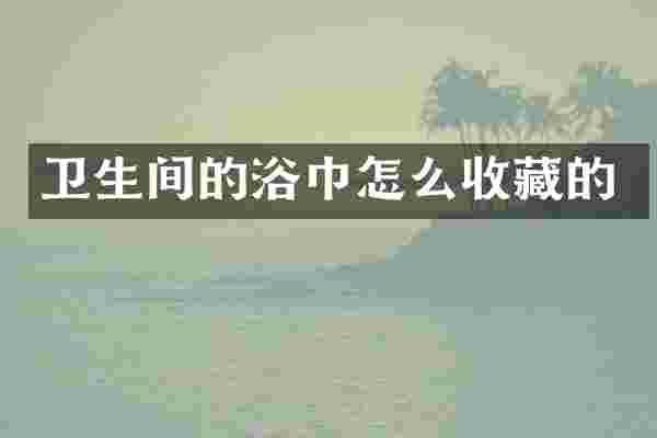 卫生间的浴巾怎么收藏的