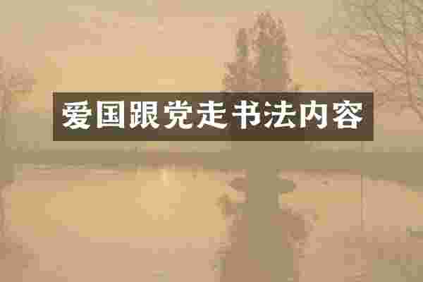 爱国跟党走书法内容