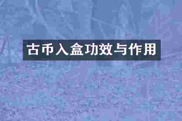 古币入盒功效与作用
