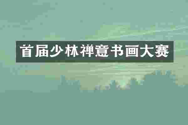 首届少林禅意书画大赛