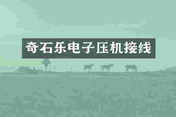 奇石乐电子压机接线