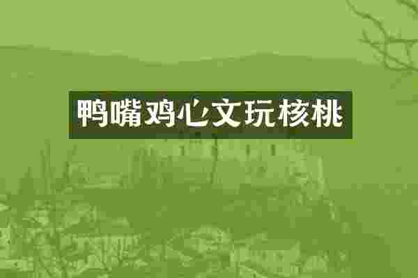 鸭嘴鸡心文玩核桃