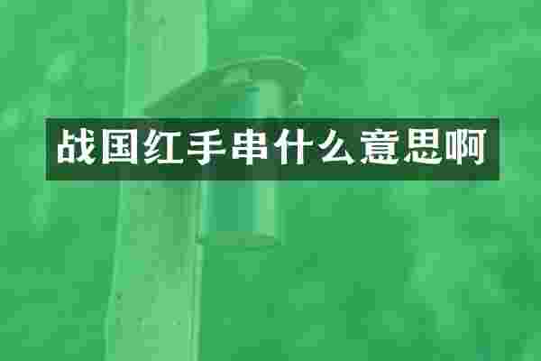 战国红手串什么意思啊