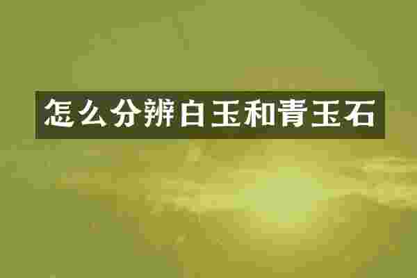 怎么分辨白玉和青玉石