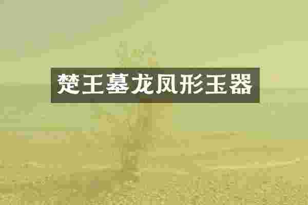 楚王墓龙凤形玉器