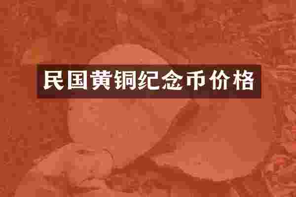 民国黄铜纪念币价格