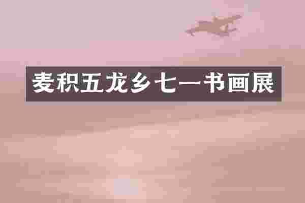 麦积五龙乡七一书画展