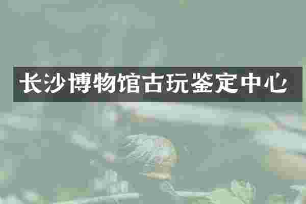 长沙博物馆古玩鉴定中心