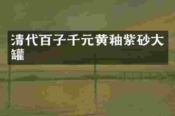 清代百子千元黄釉紫砂大罐