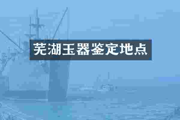 芜湖玉器鉴定地点