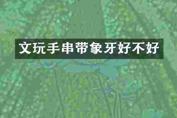 文玩手串带象牙好不好