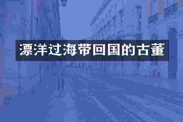 漂洋过海带回国的古董