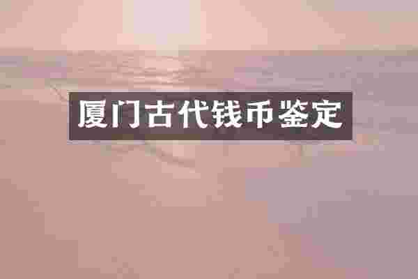 厦门古代钱币鉴定
