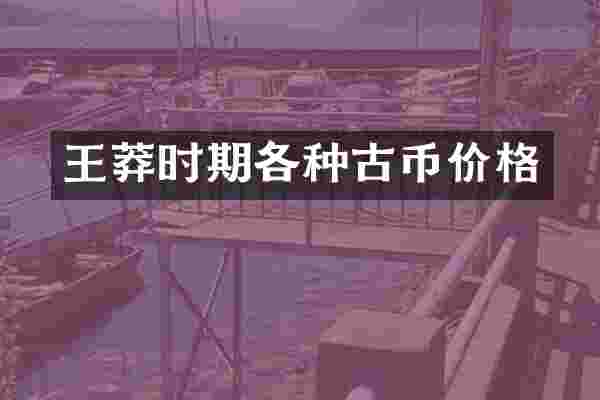 王莽时期各种古币价格
