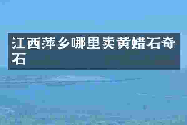 江西萍乡哪里卖黄蜡石奇石