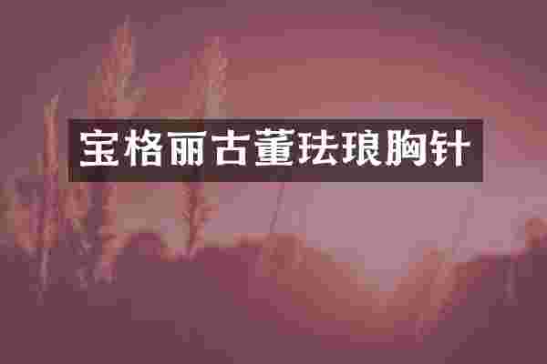 宝格丽古董珐琅胸针