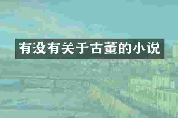 有没有关于古董的小说