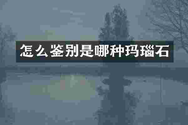 怎么鉴别是哪种玛瑙石