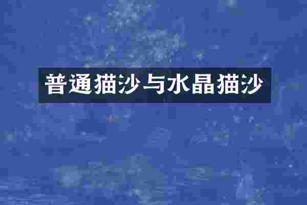 普通猫沙与水晶猫沙