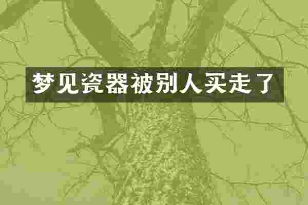 梦见瓷器被别人买走了