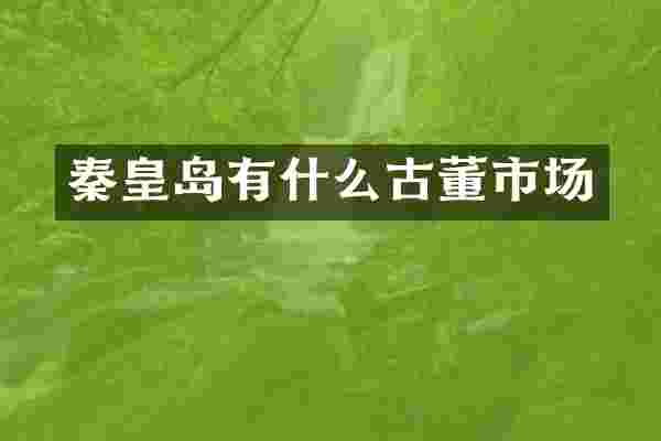 秦皇岛有什么古董市场