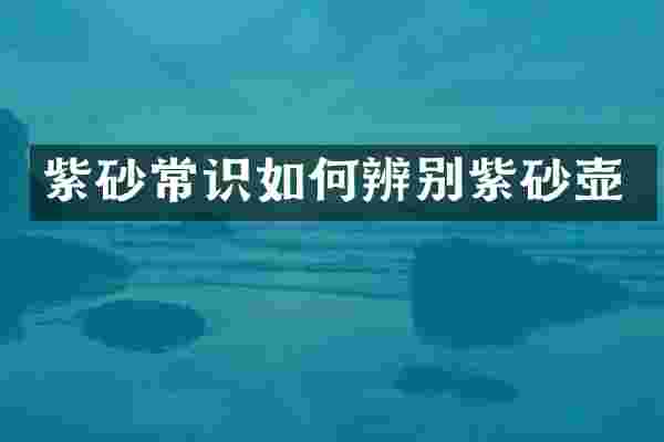 紫砂常识如何辨别紫砂壶