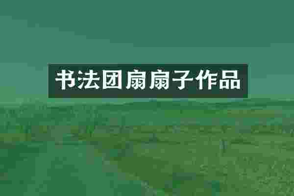 书法团扇扇子作品