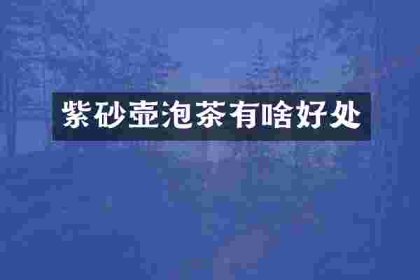 紫砂壶泡茶有啥好处