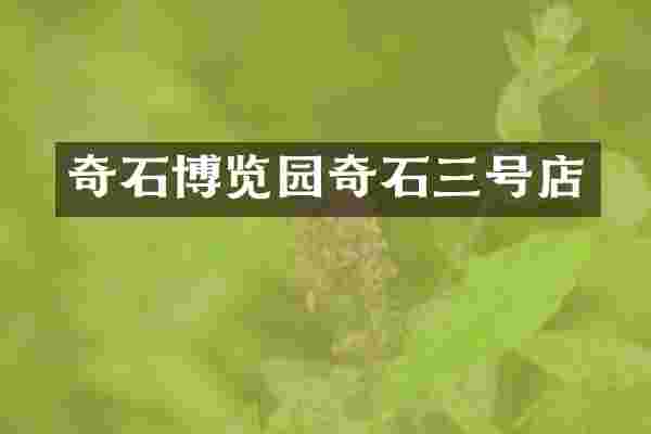 奇石博览园奇石三号店