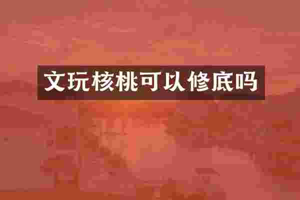 文玩核桃可以修底吗