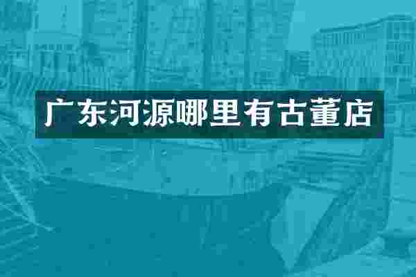 广东河源哪里有古董店