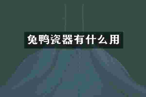 兔鸭瓷器有什么用