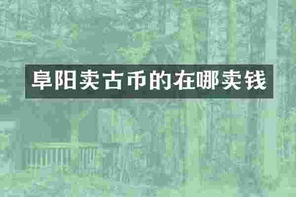 阜阳卖古币的在哪卖钱