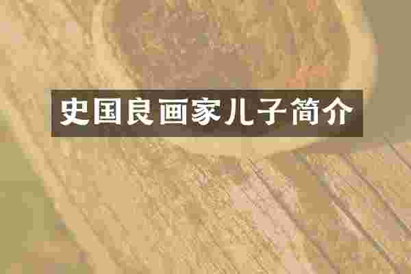 史国良画家儿子简介