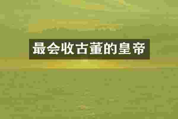 最会收古董的皇帝