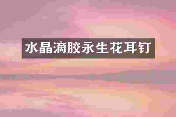 水晶滴胶永生花耳钉