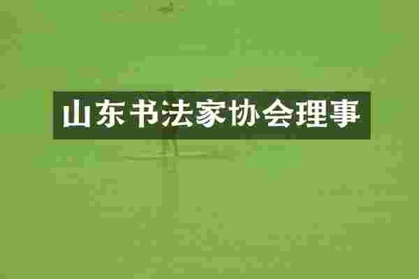 山东书法家协会理事