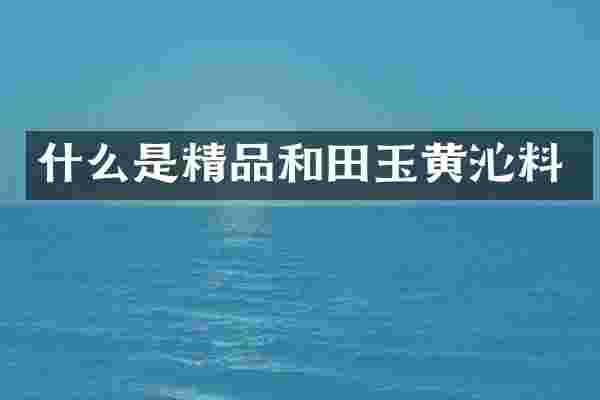 什么是精品和田玉黄沁料